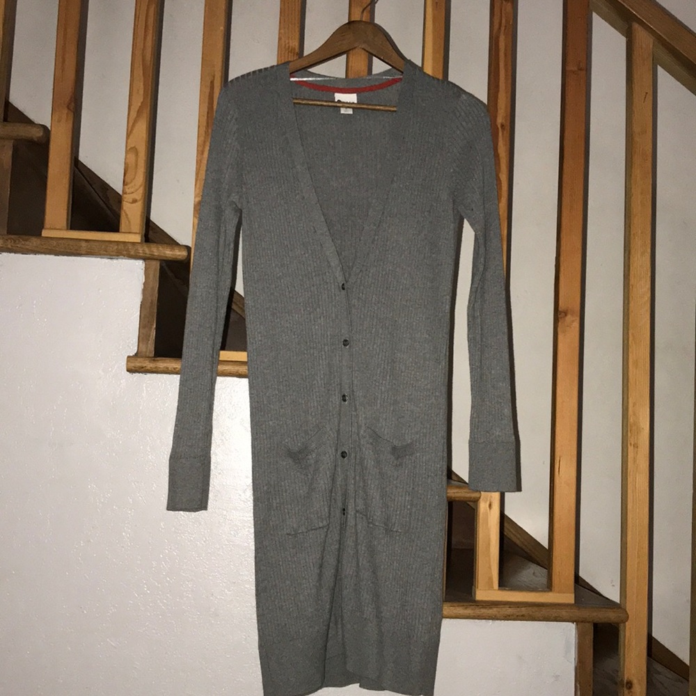 STYLUS Long Grey Cardigan - Picture 2 of 4